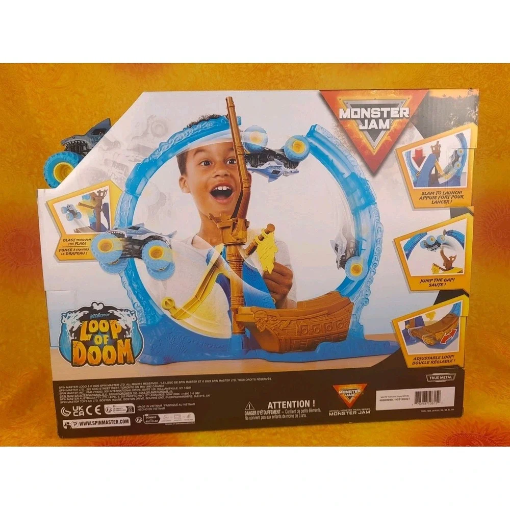 Monster Jam Megalodon Loop of Doom Playset Track With Truck True Metal Sealed